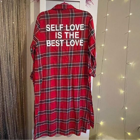 Red Plaid Maxi Top - Picture 3 of 6